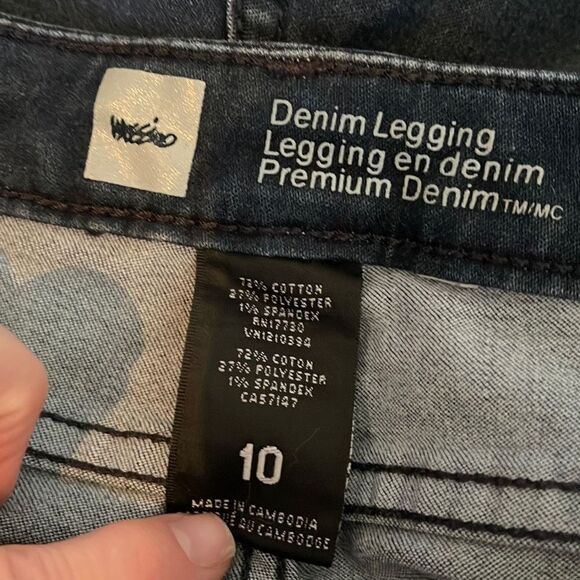 Mossimo Women’s Dark Wash Denim Legging size 10 - Picture 5 of 5